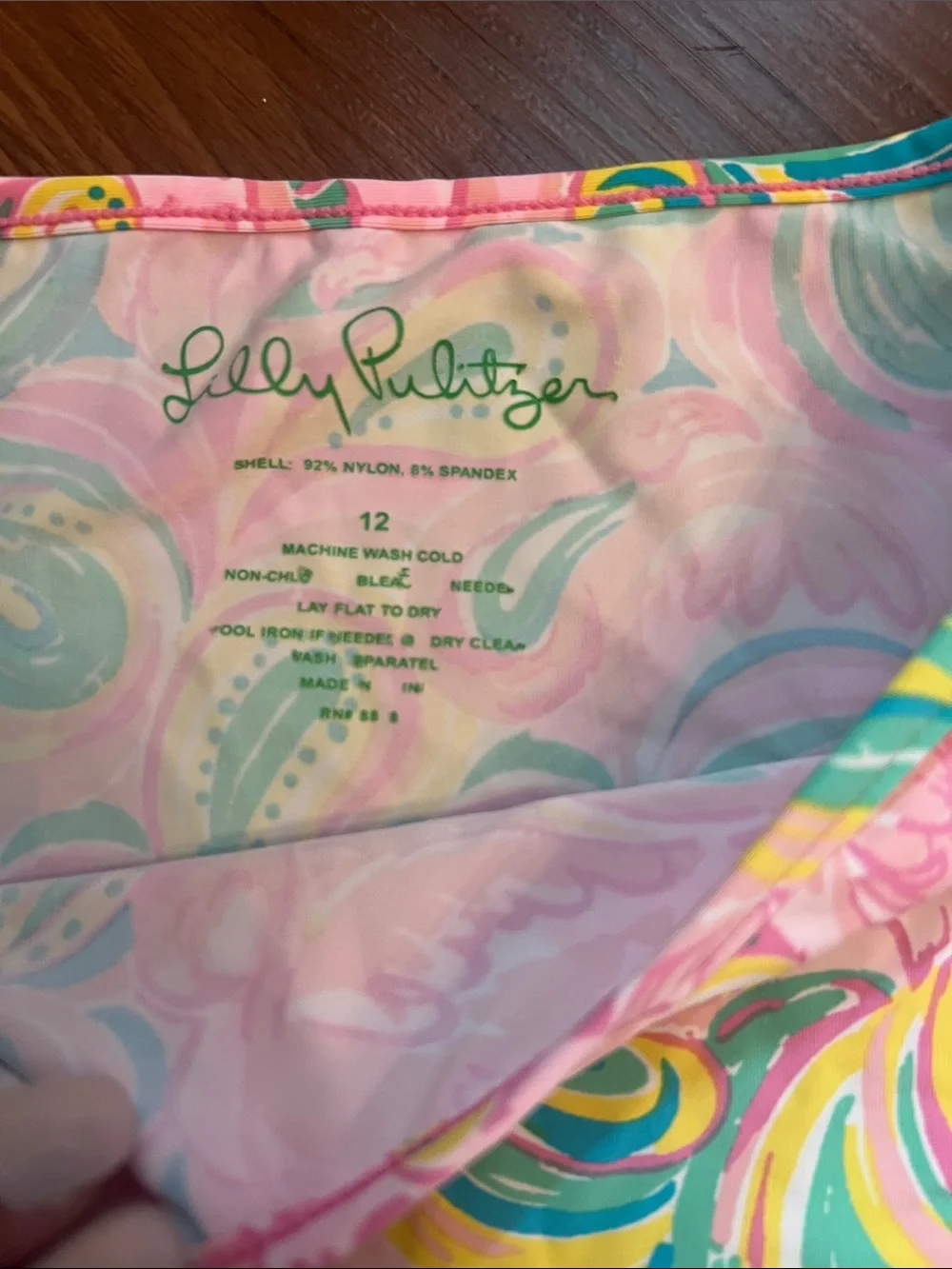 Lilly Pulitzer Pink Multi Swirl Girls 3-Piece Swim Set - Picture 4 of 13